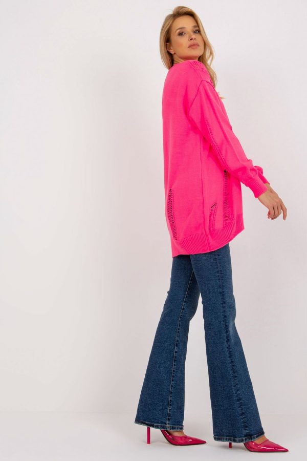 Pink Cardigan in Cardigans For Women, Ponchos with Acrylic and Wool