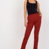 Red Women Trousers in Pants, Trousers, Shorts with Spandex, Polyester and Wool