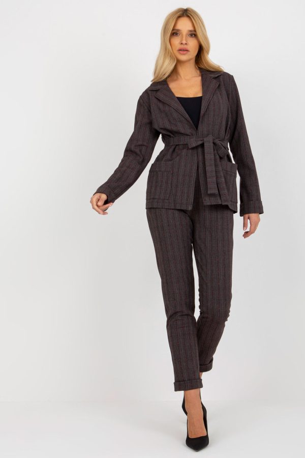 Grey Jacket in Jackets, Vests For Women with Spandex, Polyester and Viscose