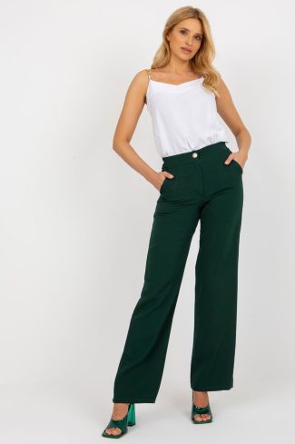 966566.jpg Green Women Trousers in Pants, Trousers, Shorts with Cotton, Spandex and Polyester