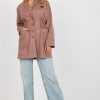 Pink Coat in Women`s Coats, Jackets with Cotton, Spandex and Polyester