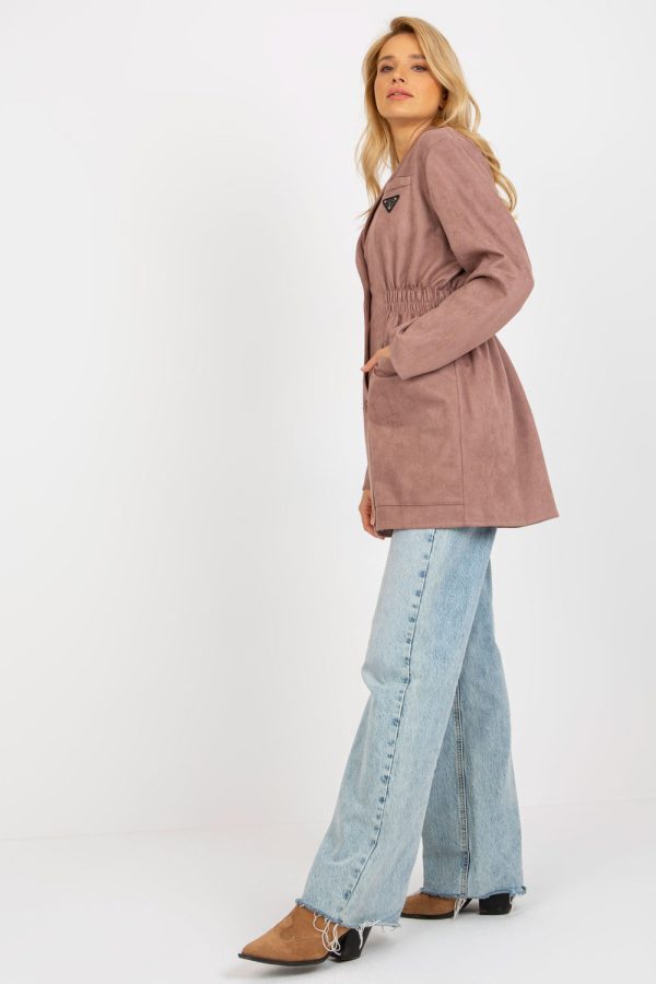 Pink Coat in Women`s Coats, Jackets with Cotton, Spandex and Polyester