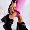 Black Heeled Low Shoes in Women`s Ankle Boots & Booties with Fabric, Footbed, Upper Height, Heel Height and Sole Height