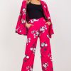 Pink Women Trousers in Casual Pants For Women with Cotton, Spandex and Polyester