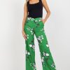 Green Women Trousers in Casual Pants For Women with Cotton, Spandex and Polyester