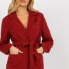 Red Jacket in Jackets, Vests For Women with Spandex, Polyester and Wool