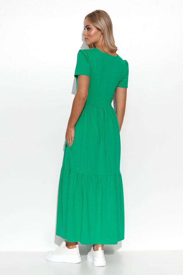 Green Daydress in Day Dresses with Cotton and Spandex