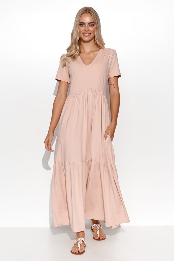 Pink Daydress in Day Dresses with Cotton and Spandex