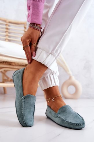 Green Mocassin in Moccasins, Loafers with Fabric, Footbed and Sole Height