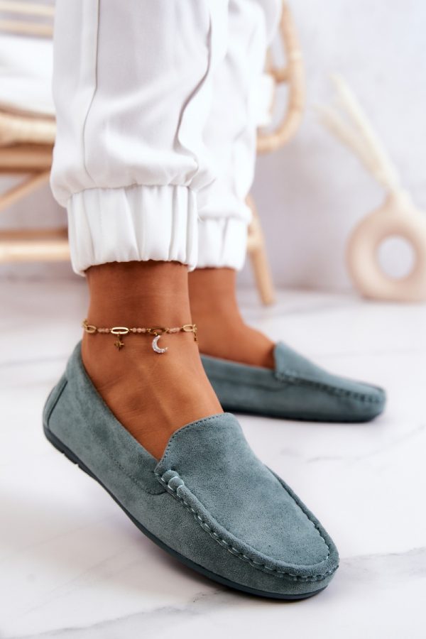 Green Mocassin in Moccasins, Loafers with Fabric, Footbed and Sole Height