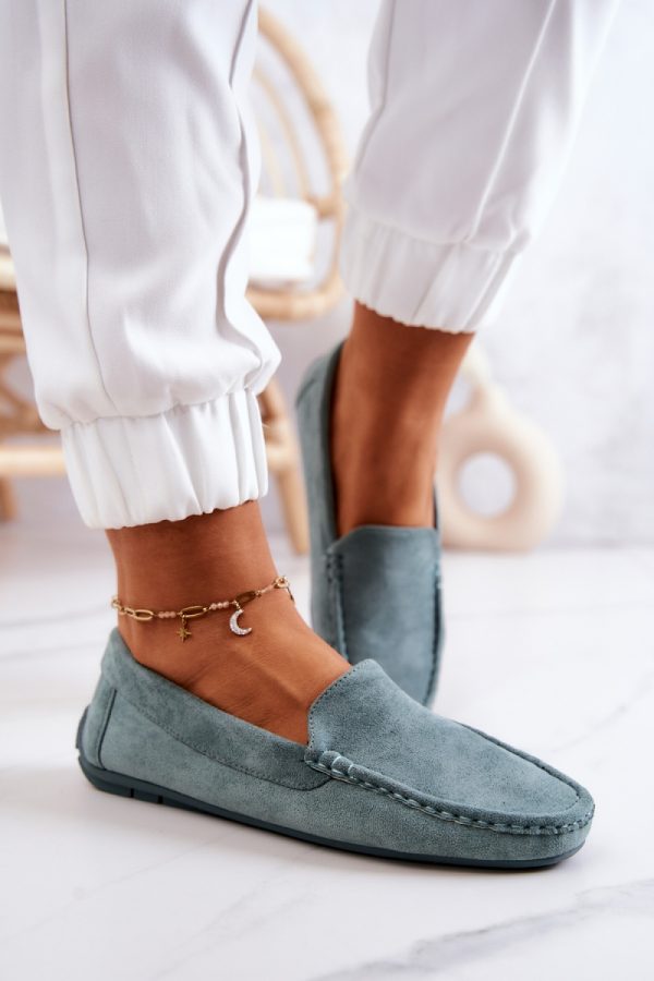 Green Mocassin in Moccasins, Loafers with Fabric, Footbed and Sole Height