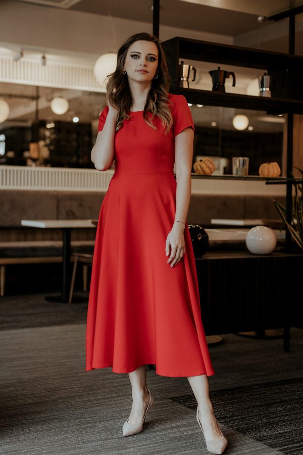 Red Daydress 1 in Spandex and Polyester