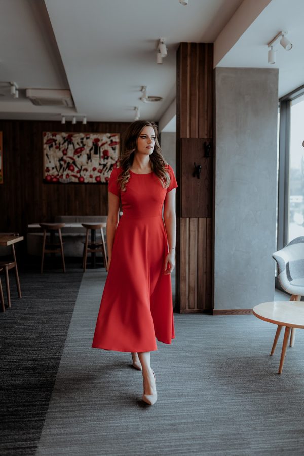 Red Daydress 1 in Spandex and Polyester