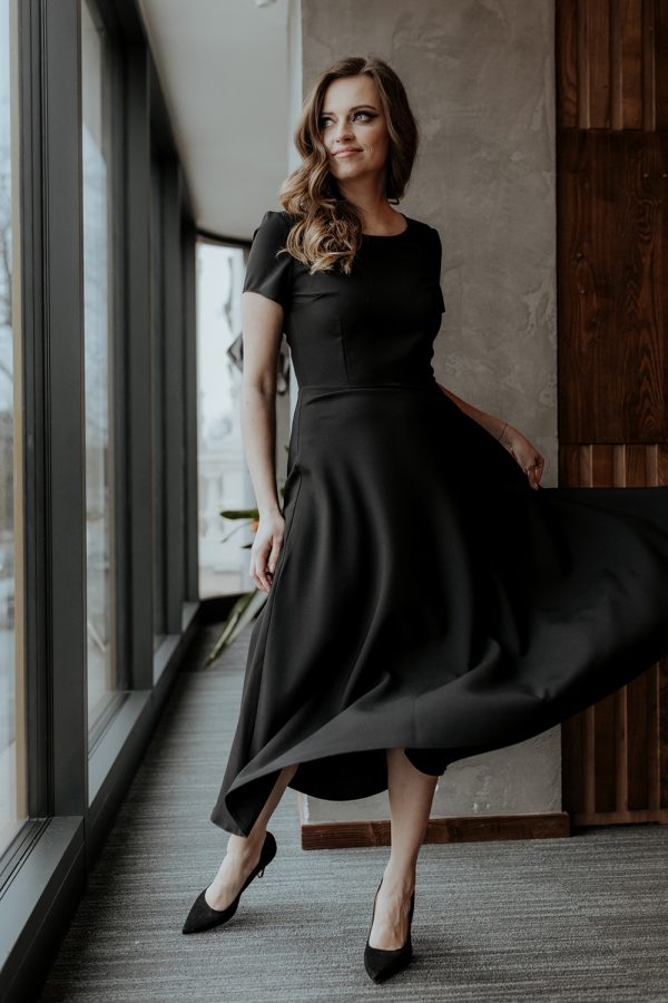 Black Daydress 1 in Spandex and Polyester