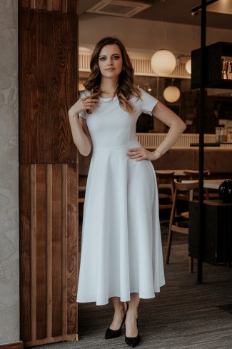 White Daydress 3 in Spandex and Polyester