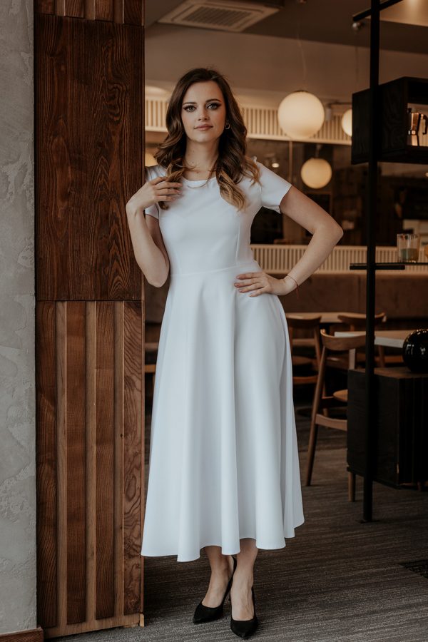 White Daydress 3 in Spandex and Polyester