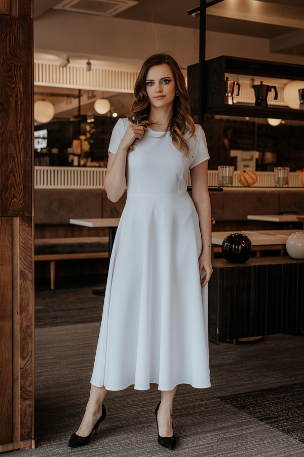 White Daydress 3 in Spandex and Polyester