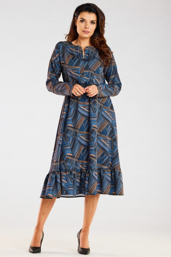 Brown Daydress in Day Dresses with Spandex and Polyester