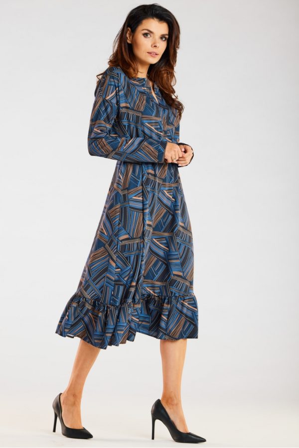 Brown Daydress in Day Dresses with Spandex and Polyester
