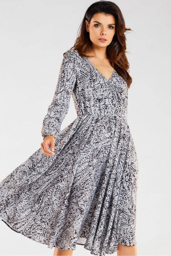 White Daydress in Day Dresses with Spandex and Polyester