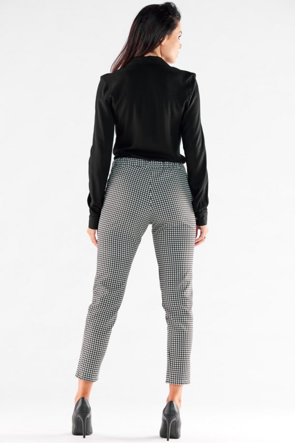 Black Women Trousers in Pants, Trousers, Shorts with Spandex, Polyester and Viscose