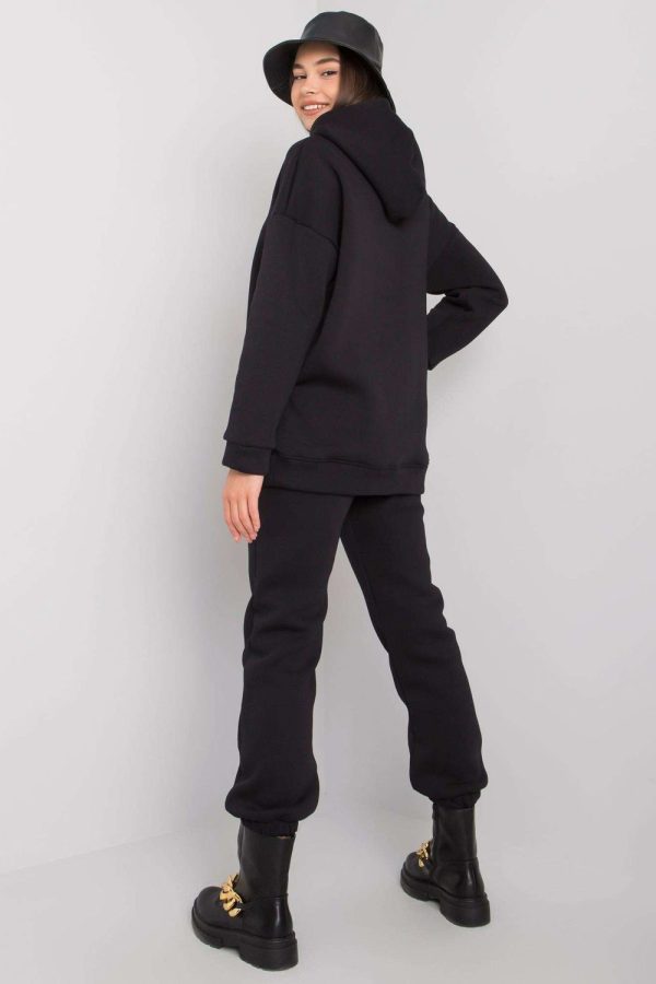 Black Set in Pants, Trousers, Shorts with Cotton and Spandex
