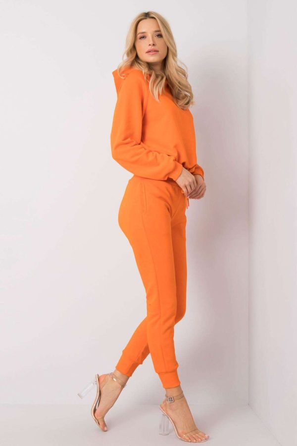 Orange Set in Pants, Trousers, Shorts with Cotton and Spandex