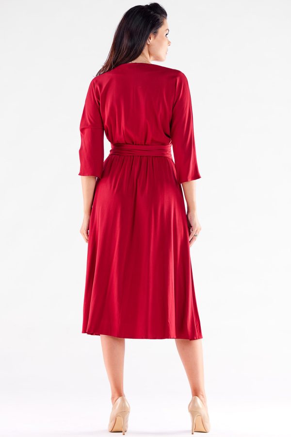 Red Daydress in Day Dresses with Spandex and Viscose
