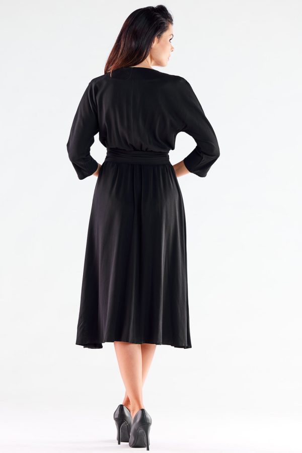 Black Daydress in Day Dresses with Spandex and Viscose