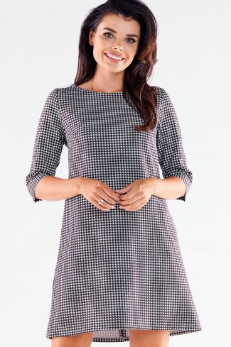 970791 Black Daydress in Day Dresses with Spandex, Polyester and Viscose