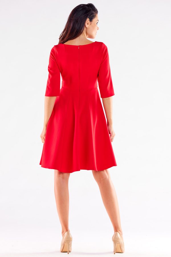 Red Daydress in Day Dresses with Spandex and Polyester