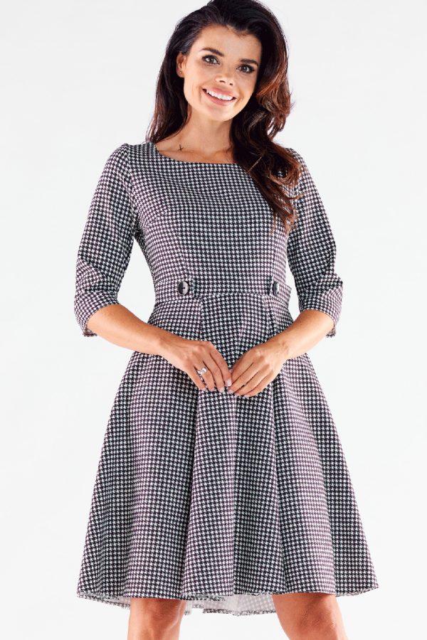 Black Daydress in Day Dresses with Spandex, Polyester and Viscose