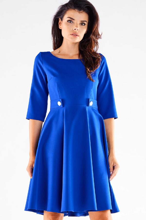 Blue Daydress in Day Dresses with Spandex and Polyester