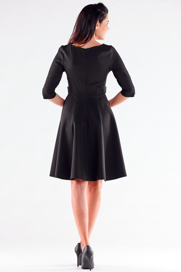 Black Daydress in Day Dresses with Spandex and Polyester