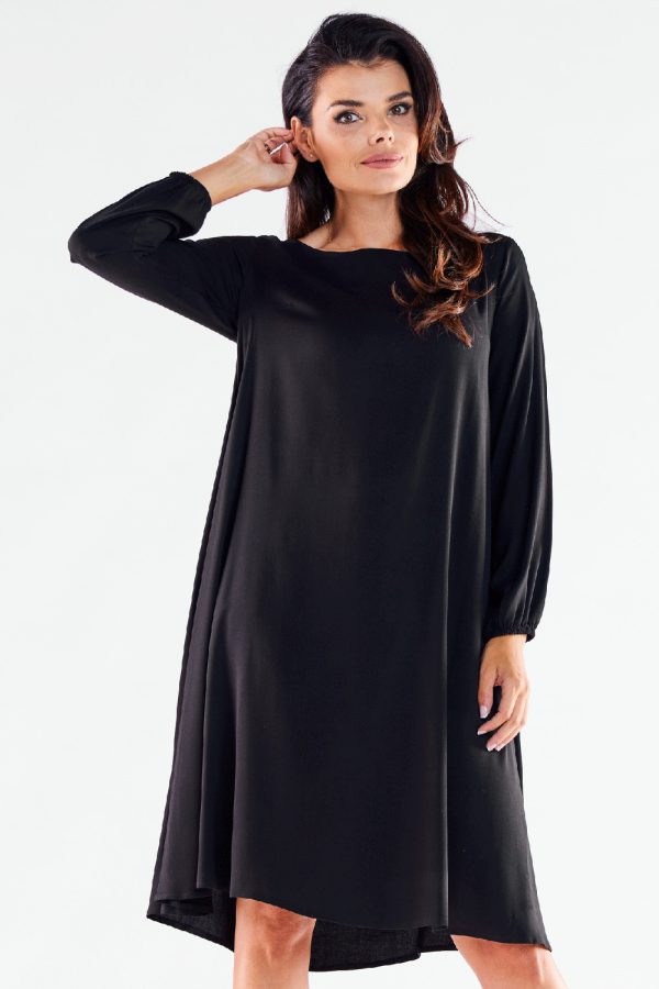 Black Daydress in Day Dresses with Spandex and Viscose