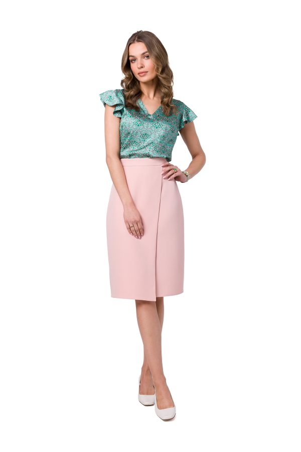 Pink Skirt in Skirts with Spandex and Polyester