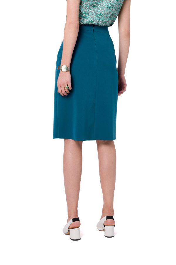 Blue Skirt in Skirts with Spandex and Polyester