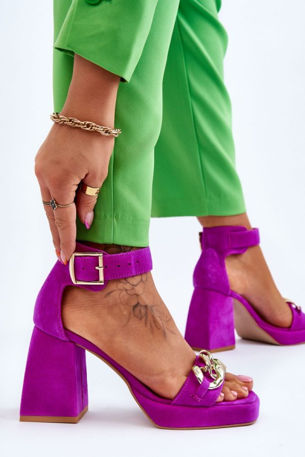 Pink Heel Sandals in Sandals & Flip-Flops For Women with Fabric, Footbed, Heel Height and Platform Height