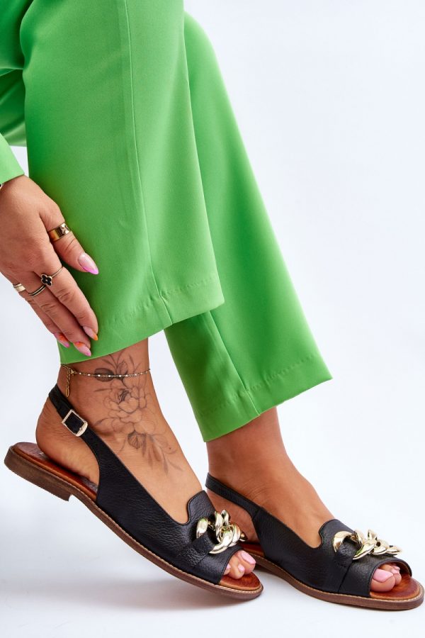 Black Sandals in Sandals & Flip-Flops For Women with Fabric, Footbed and Heel Height