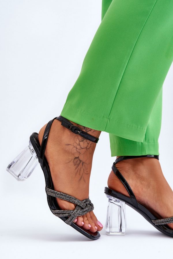 black Heel sandals model 177715 Step in style