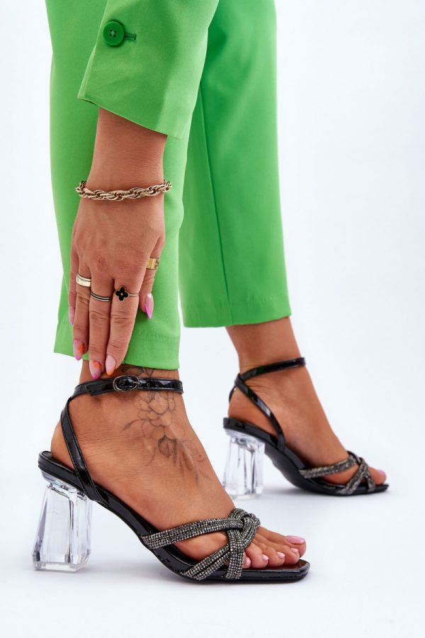 black Heel sandals model 177715 Step in style