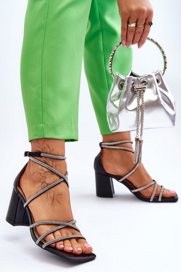 black Heel sandals model 177743 Step in style