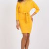 Orange Daydress in Day Dresses with Cotton and Spandex