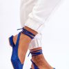 973472.jpg Blue Strappy Ballet Flats in Ballet Flats, Ballet Pumps For Women with Fabric, Footbed and Heel Height
