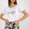 Black T-shirt in Women`s Tops, T-shirts, Singlets with Cotton and Spandex