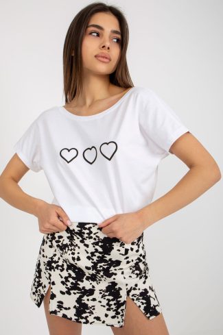 Black T-shirt in Women`s Tops, T-shirts, Singlets with Cotton and Spandex