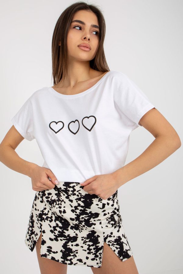 Black T-shirt in Women`s Tops, T-shirts, Singlets with Cotton and Spandex