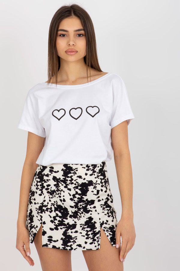 Black T-shirt in Women`s Tops, T-shirts, Singlets with Cotton and Spandex