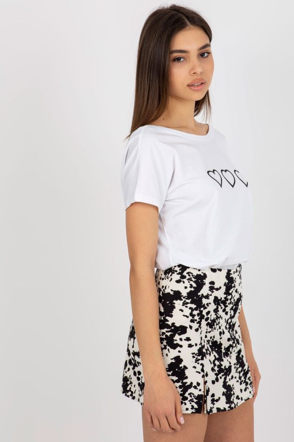 Black T-shirt in Women`s Tops, T-shirts, Singlets with Cotton and Spandex