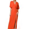 Orange Evening Dress in Evening Dresses with Spandex and Polyester